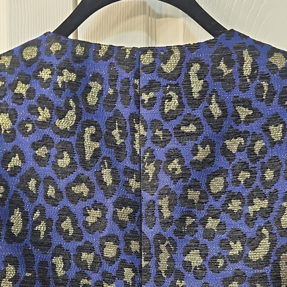 Anne Klein Vintage Long Sleeve  Animal Print Metallic Open Jacket XL - Picture 9 of 15